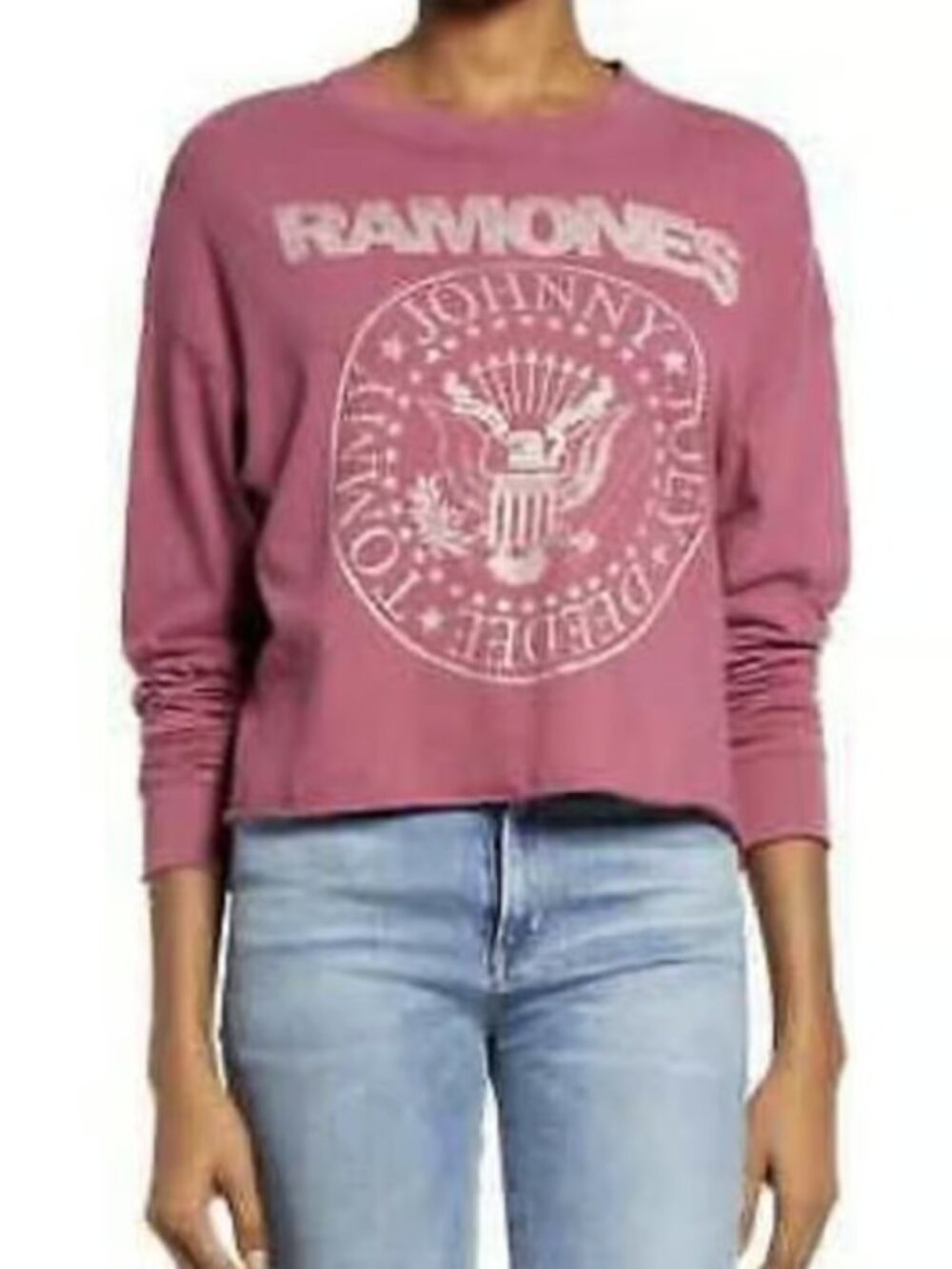 Revolve Daydreamer Ramones Long Sleeved Tee Shirt Purple M
